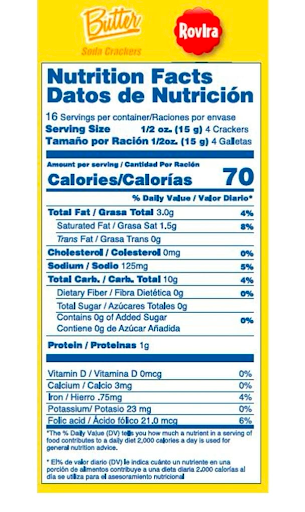 Rovira export sodas Butter